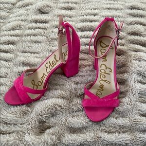 Sam Edelman Women's Pink Block Heeled Sandals Size 8.5